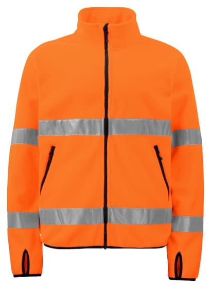 6327 high-vis polar fleece jacket by projob - en iso 20471 class 3 certified