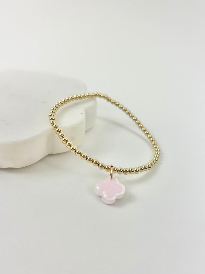 Beaded Blondes Clover Charm Bracelet Bracelets in at Wrapsody
