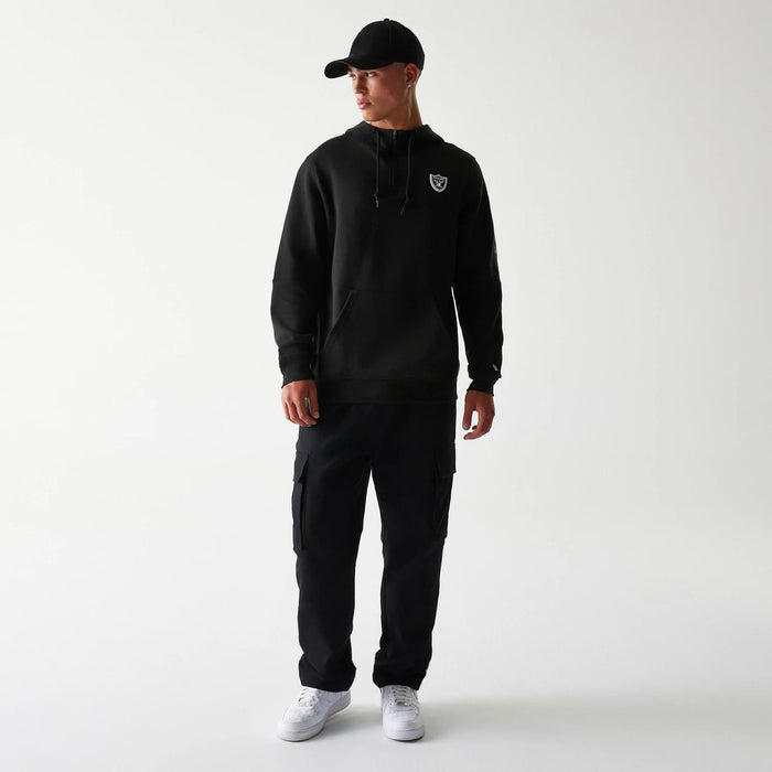 The Male model is wearing Las Vegas Raiders NFL 3RD Down Black Pullover Hoodie 8