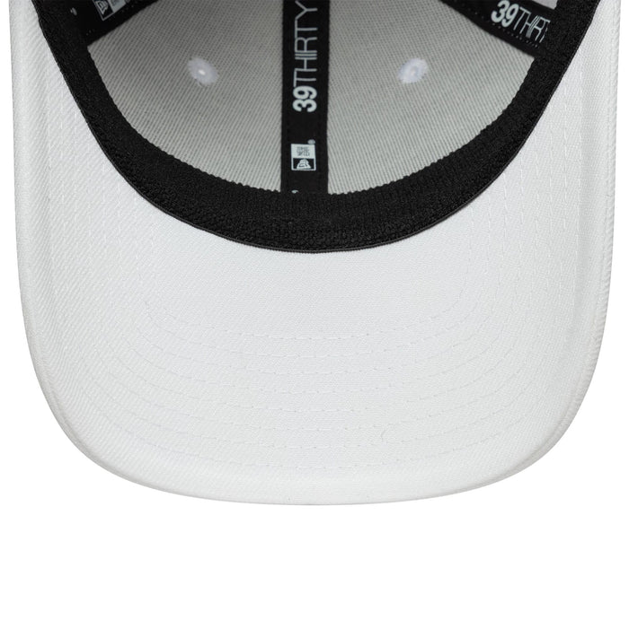 This is a New Era White 39THIRTY Stretch Fit Cap 7