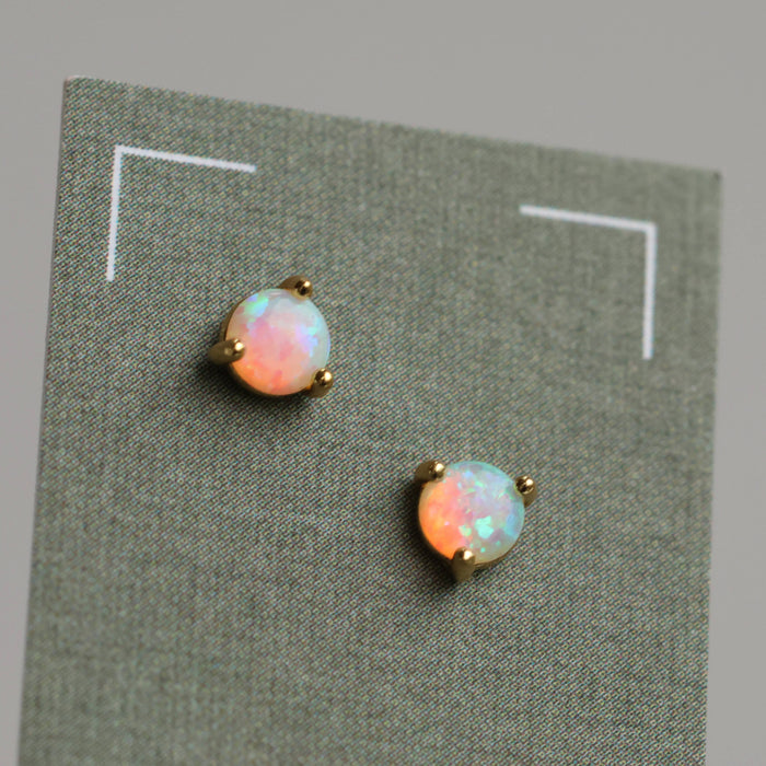 Tiny Opal Earrings