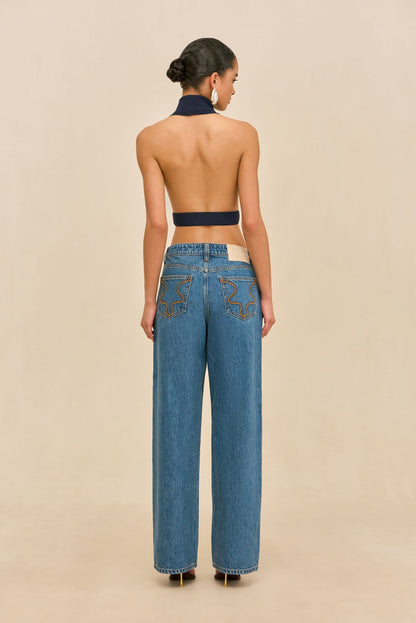 WAKE KNIT TOP - DEEP LAKE