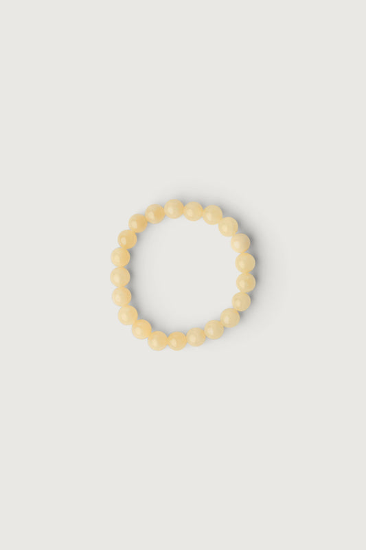 YELLOW STONE BEAD BRACELET