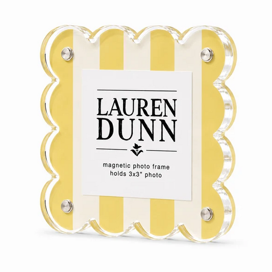Acrylic Scalloped Frame Buttercream Picture Frames in at Wrapsody