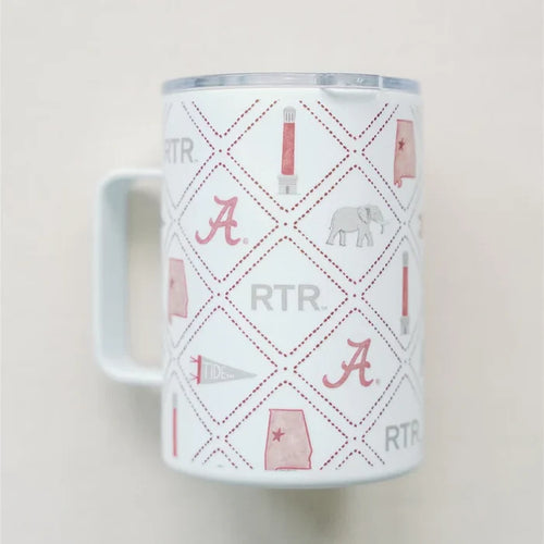 Alabama Icons Watercolor 16oz Mug Drinkware in at Wrapsody