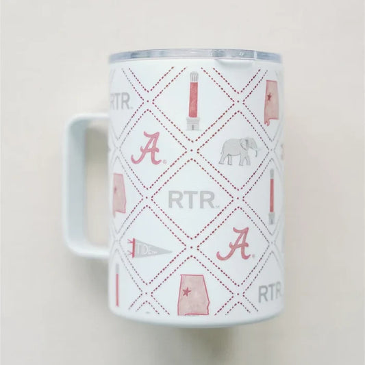Alabama Icons Watercolor 16oz Mug Drinkware in at Wrapsody