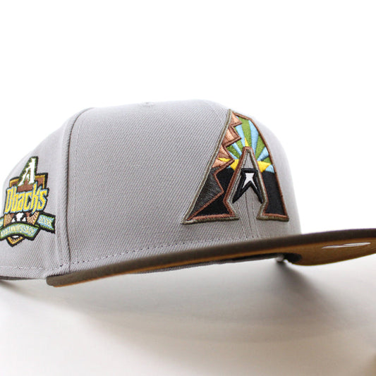 Arizona Diamondbacks 10th Anniversary New Era 59Fifty Fitted Hat (Glow in the Dark Gray Walnut Toasted Peanut Under Brim)