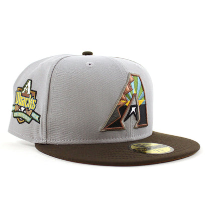 Arizona Diamondbacks 10th Anniversary New Era 59Fifty Fitted Hat (Glow in the Dark Gray Walnut Toasted Peanut Under Brim)