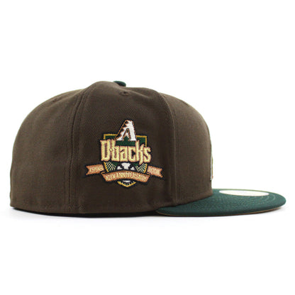 Arizona Diamondbacks 10th Anniversary New Era 59Fifty Fitted Hat (Walnut Green Khaki Under Brim)