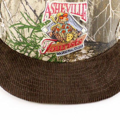 Asheville Tourist HomeTown Collection New Era 59Fifty Fitted Hat (RealTree Camo Brown Corduroy Gray Under Brim)