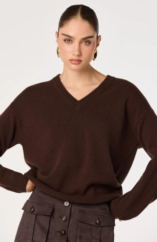 ASTR the Label Bowie Brown Sweater Sweaters in XS at Wrapsody