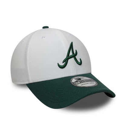 This is a Atlanta Braves MLB White 39THIRTY Stretch Fit Cap 3