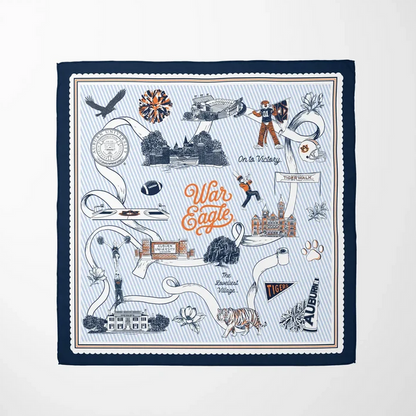 Auburn Striped Silk Scarf Hair Accessories in at Wrapsody
