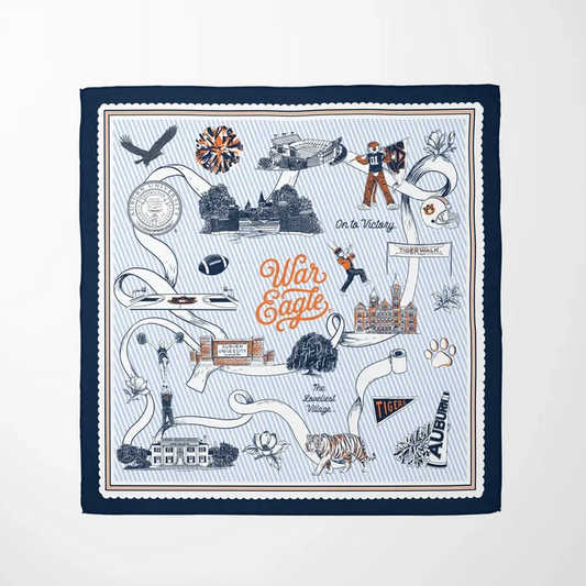 Auburn Striped Silk Scarf Hair Accessories in at Wrapsody