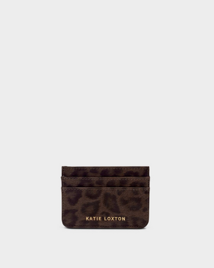 Avery Cardholder in Chocolate Leopard Wallets in at Wrapsody