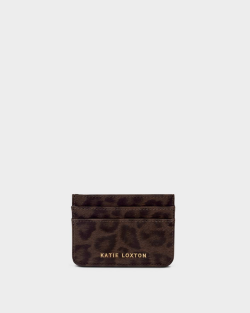 Avery Cardholder in Chocolate Leopard Wallets in at Wrapsody