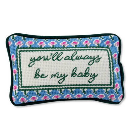 Be By Baby Needlepoint Mini Pillow Pillows in at Wrapsody