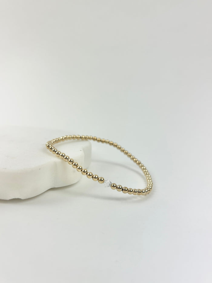 Beaded Blondes April Crystal Birthstone Bracelet Bracelets in at Wrapsody