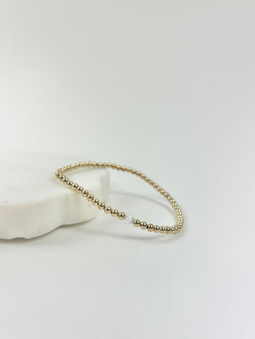 Beaded Blondes April Crystal Birthstone Bracelet Bracelets in at Wrapsody