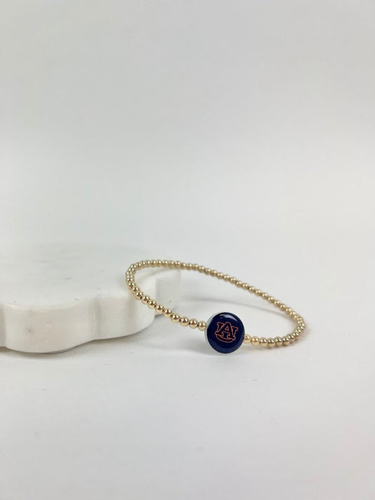 Beaded Blondes Auburn Logo Bracelet Bracelets in at Wrapsody