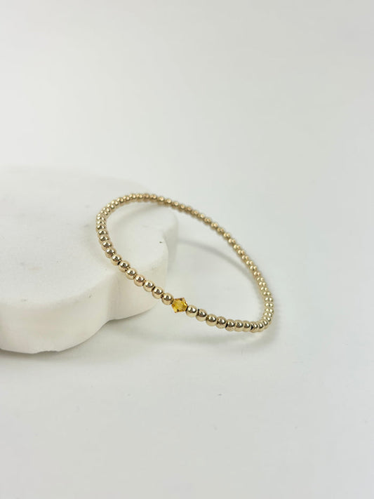 Beaded Blondes November Topaz Birthstone Bracelet Bracelets in at Wrapsody