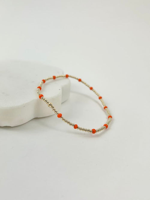 Beaded Blondes Poppi Dainty Orange Bracelet Bracelets in at Wrapsody