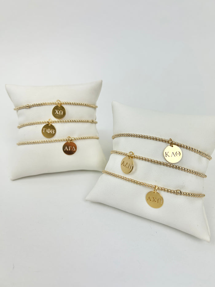 Beaded Blondes Sorority Charm Bracelet Greek in at Wrapsody