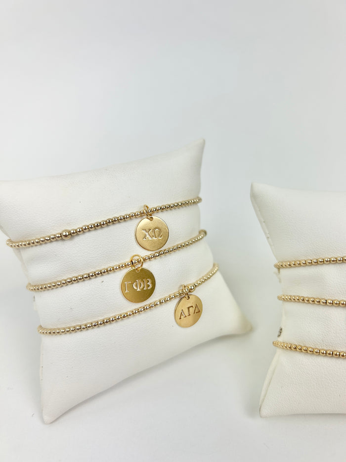 Beaded Blondes Sorority Charm Bracelet Greek in at Wrapsody
