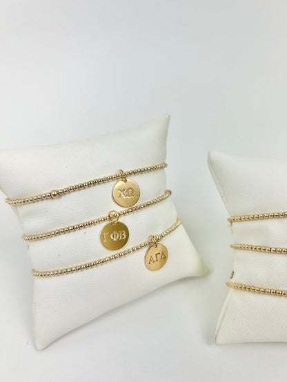Beaded Blondes Sorority Charm Bracelet Greek in at Wrapsody