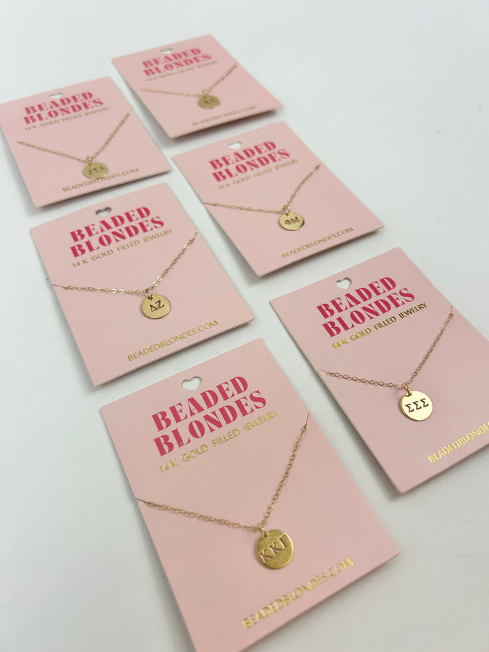 Beaded Blondes Sorority Charm Necklace Greek in at Wrapsody