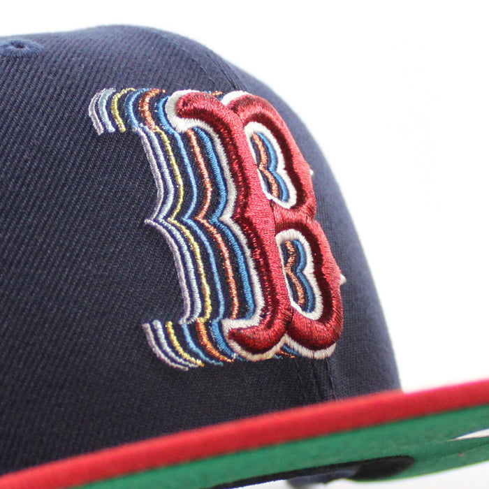 Boston Red Sox 1999 All Star Game New Era 59Fifty Fitted Hat (Navy Scarlet Red Green Under Brim)