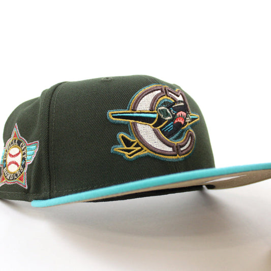 Capital City Bombers HOMETOWN COLLECTION New Era 59Fifty Fitted Hat (DARK SEAWEED TEAL KHAKI Under Brim)