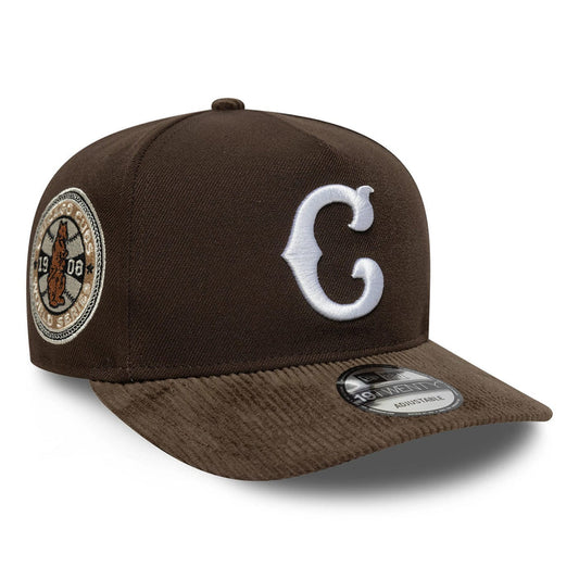 This is a Chicago Cubs MLB Cooperstown Cord Dark Brown 19TWENTY Adjustable Cap 1