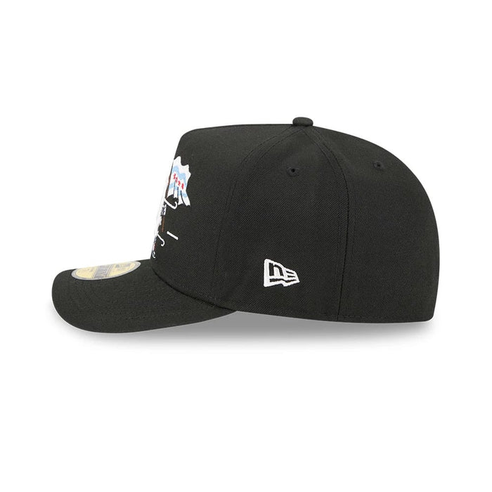 This is a Chicago White Sox MLB Cartoon Black 59FIFTY A-Frame Fitted Cap 6