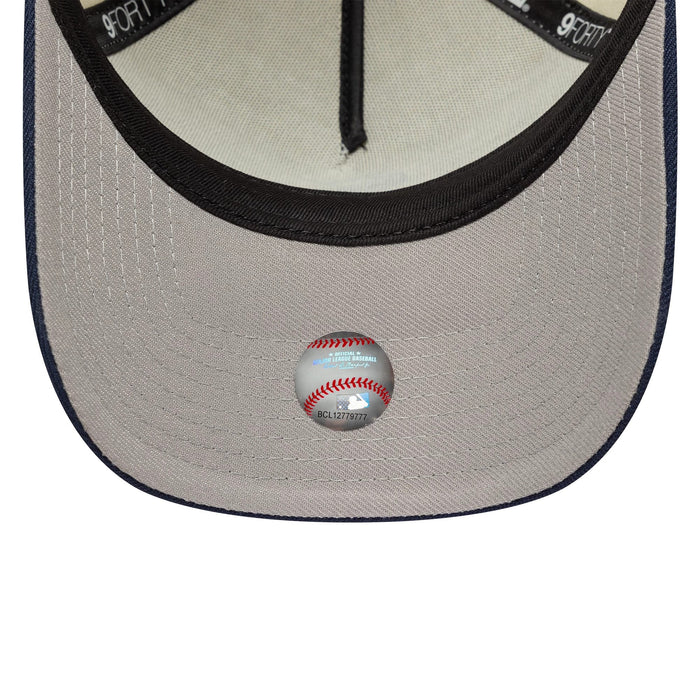 This is a Chicago White Sox MLB Chrome Blue Contrast Cream 9FORTY A-Frame Adjustable Cap 2