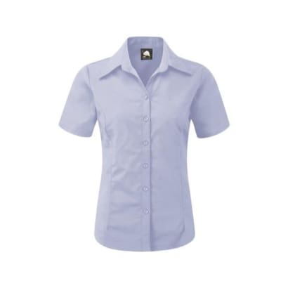 Classic oxford short sleeve blouse - style 5550
