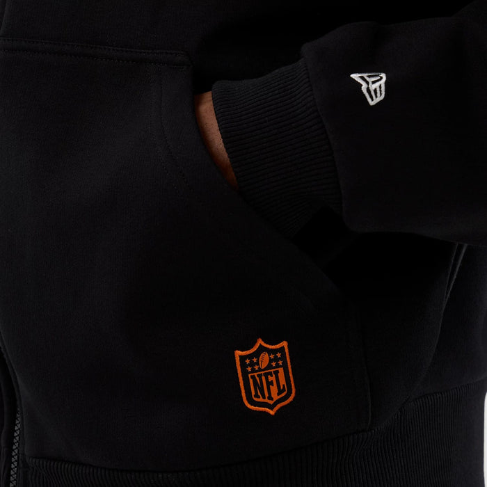 The Male model is wearing Cleveland Browns NFL International Series Games Black Full Zip Hoodie 6