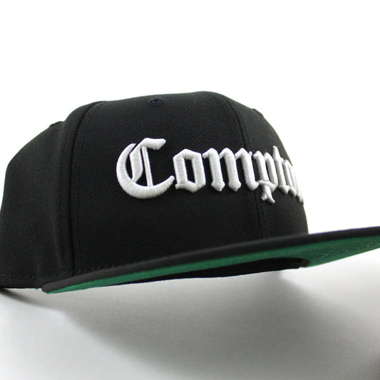 Compton New Era 59fifty Fitted Hat (Black Green Under Brim)