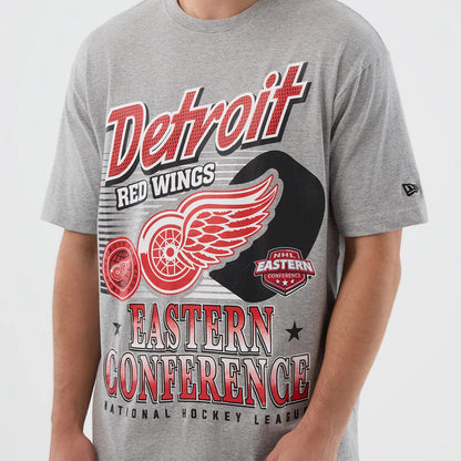 The Male model is wearing Detroit Red Wings NHL Sport Classic Grey T-Shirt 3