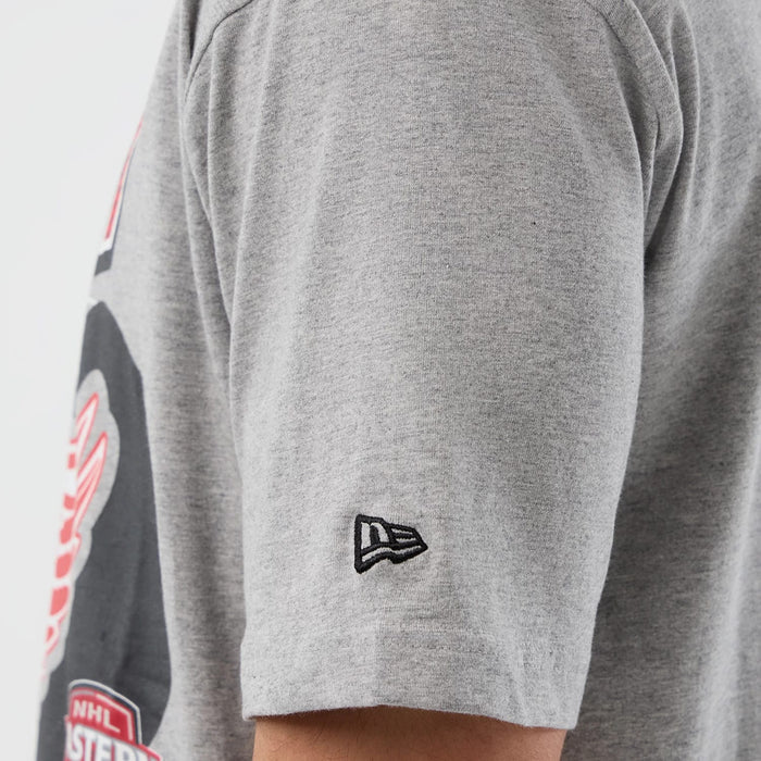 The Male model is wearing Detroit Red Wings NHL Sport Classic Grey T-Shirt 4