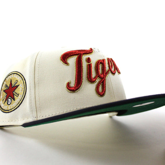 Detroit Tigers 1941 All Star Game Briggs Stadium New Era 59Fifty Fitted Hat (Chrome White Navy Green Under Brim)