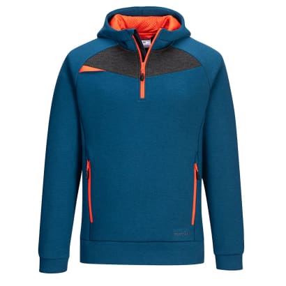Dx4 hooded quarter zip sweatshirt hoody- dx467 portwest