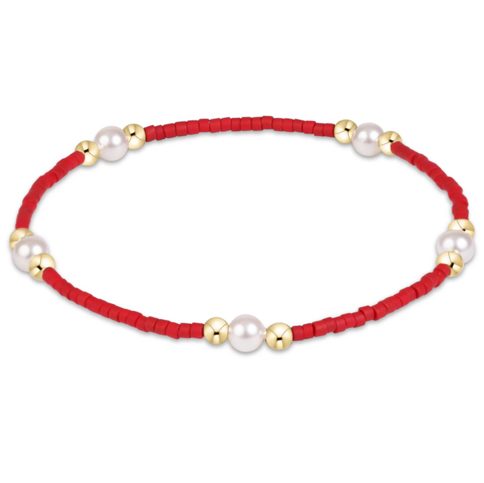 Enewton Gameday Hope Purpose Pearl Bracelet - Crimson Bracelets in at Wrapsody