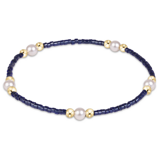 Enewton Gameday Hope Purpose Pearl Bracelet - Navy Bracelets in at Wrapsody