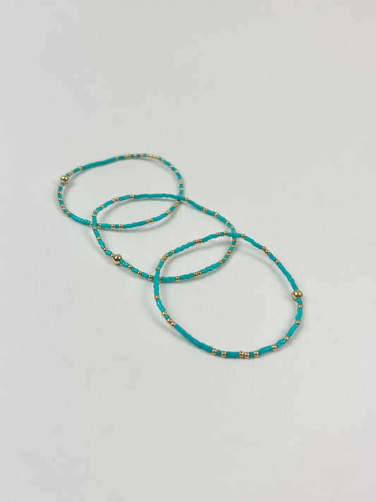 Enewton Gold Hope Unwritten Bracelet - Turquoise Bracelets in at Wrapsody