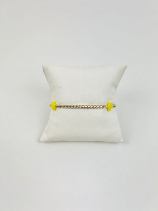 Enewton Signature Cross 3mm Bracelet - Canary Bracelets in at Wrapsody