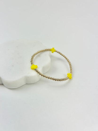 Enewton Signature Cross 3mm Bracelet - Canary Bracelets in at Wrapsody