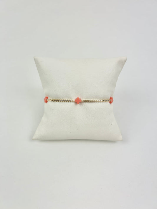 Enewton Small Signature Cross 2mm Bracelet - Coral Bracelets in at Wrapsody