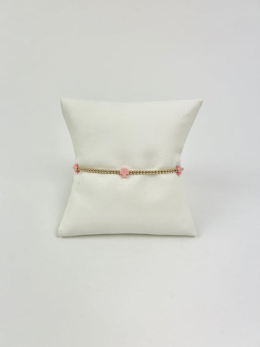 Enewton Small Signature Cross 2mm Bracelet - Pink Bracelets in at Wrapsody
