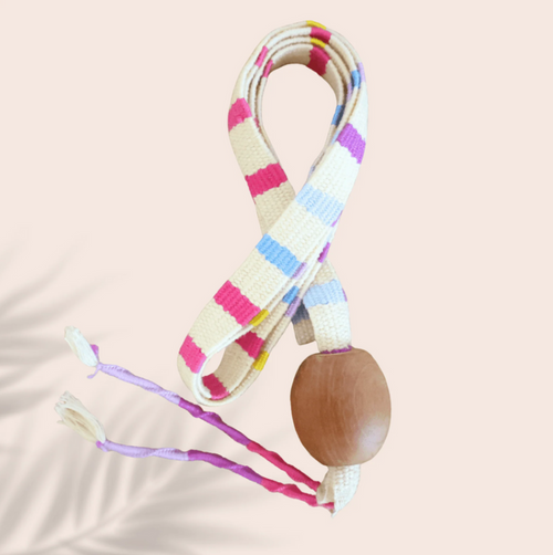 Hat Strap in Pastel Stripe Hair Accessories in at Wrapsody